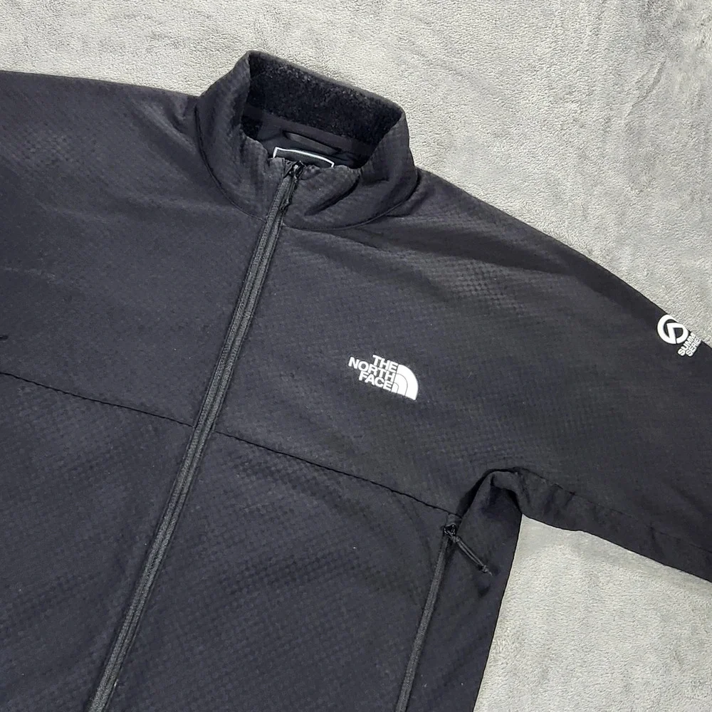 The North Face Jacket Mens Medium Black Summit Series Fleece Lined Softshell